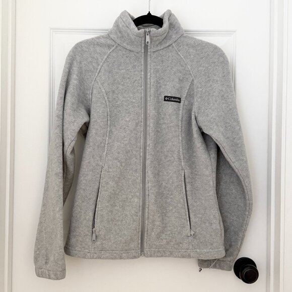 Women Columbia Columbia Benton Springs Full Zip Sweater in Light Gray Medium - Picture 2 of 9